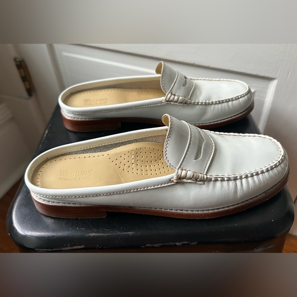 Bass Weejun Wynn White Mules 8.5 - Picture 8 of 10